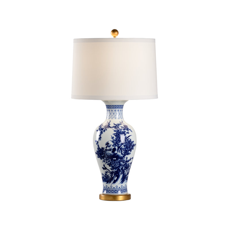 Lampe de table 31,8 po bleu / blanc Chesterton