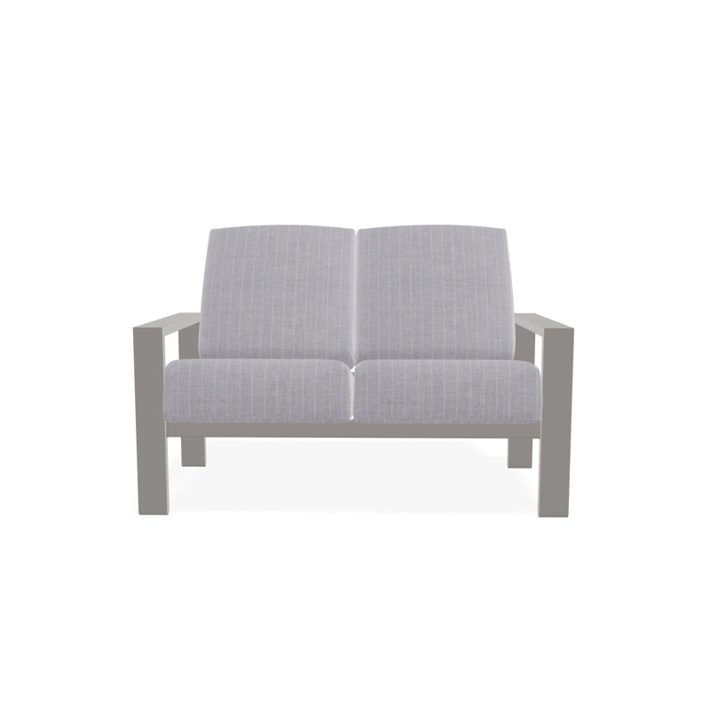 Causeuse Larssen, Spectre indigo Sunbrella®, Gris chaleureux