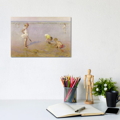 Beach Scene by Charles-Garabed Atamian - Wrapped Canvas Gallery-Wrapped Canvas Giclée