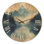 Impression surdimensionnée d'horloge murale en bois pittoresque - brume Mountain River