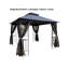 Auvent de remplacement pour abri de jardin gris pour patio de 10 pi x 10 pi, tissu, protection, résistance à l'eau, toile de toit double facile à assembler, répulsif, façon simple