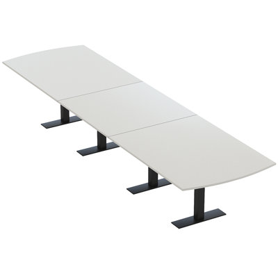 Pavert Arc Rectangle Conference Table with Metal T Base