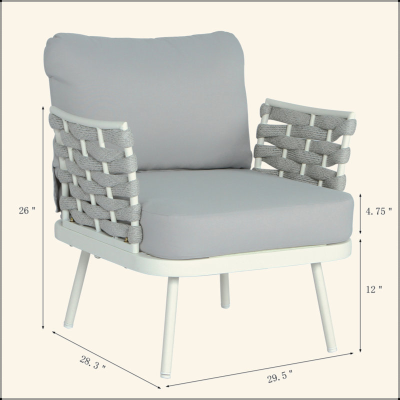 Ensemble de 2 fauteuils club Mariano, Gris, Blanc / Gris