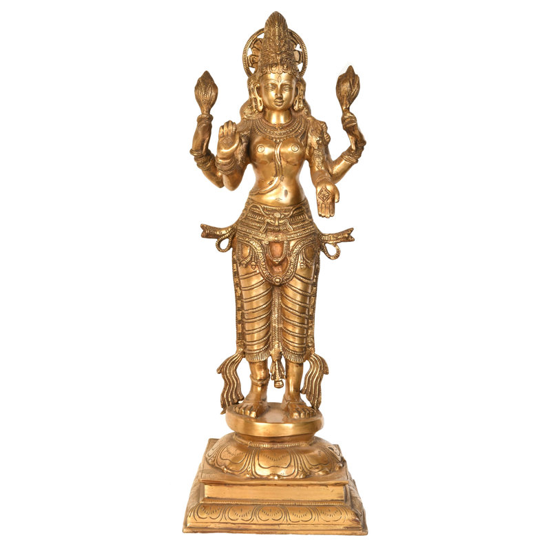 Statue de Lakshmi avec la couronne Haloed