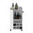 Bar Cart with 6 Built-in Wine Racks, Single-Door Cabinet, and 2 Open Shelves-87704947
