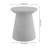 Hollie 18" Minimalist Gray Terrazzo Polyresin Indoor/Outdoor Accent Table, All-Weather Textured Round Pedestal Side Table & Stool-1284187533