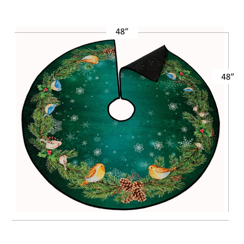 Jupe d'arbre Winter Birds, L 48 po