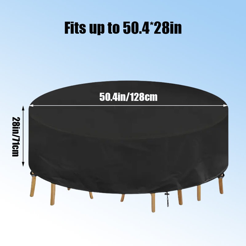 Round furniture covers, 9.06" H x 8.66" W x 3.15" D