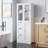 58''H Bathroom Cabinet 3 Doors 3 Drawers 4 Tiers With Verticals Modern Style