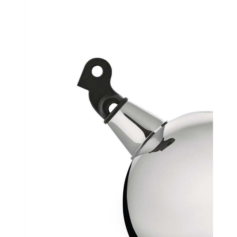 Alessi Bulbul 2.64 Quarts Stainless Steel (18/10) Whistling Stovetop Tea Kettle