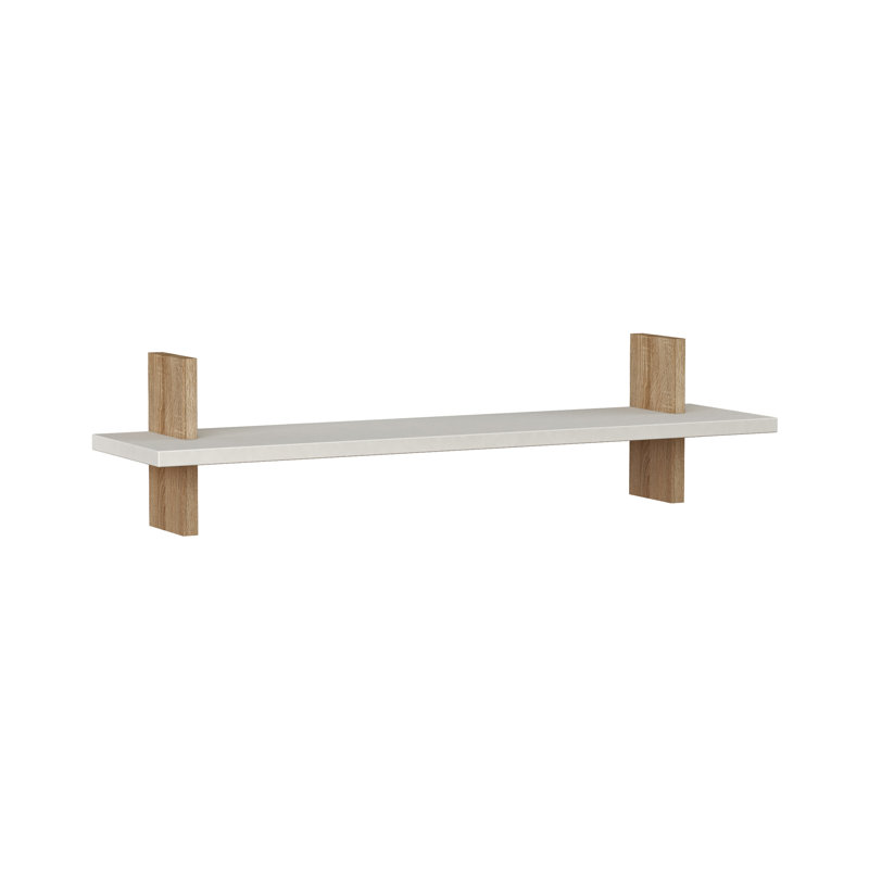 Floating Shelf, White/Oak