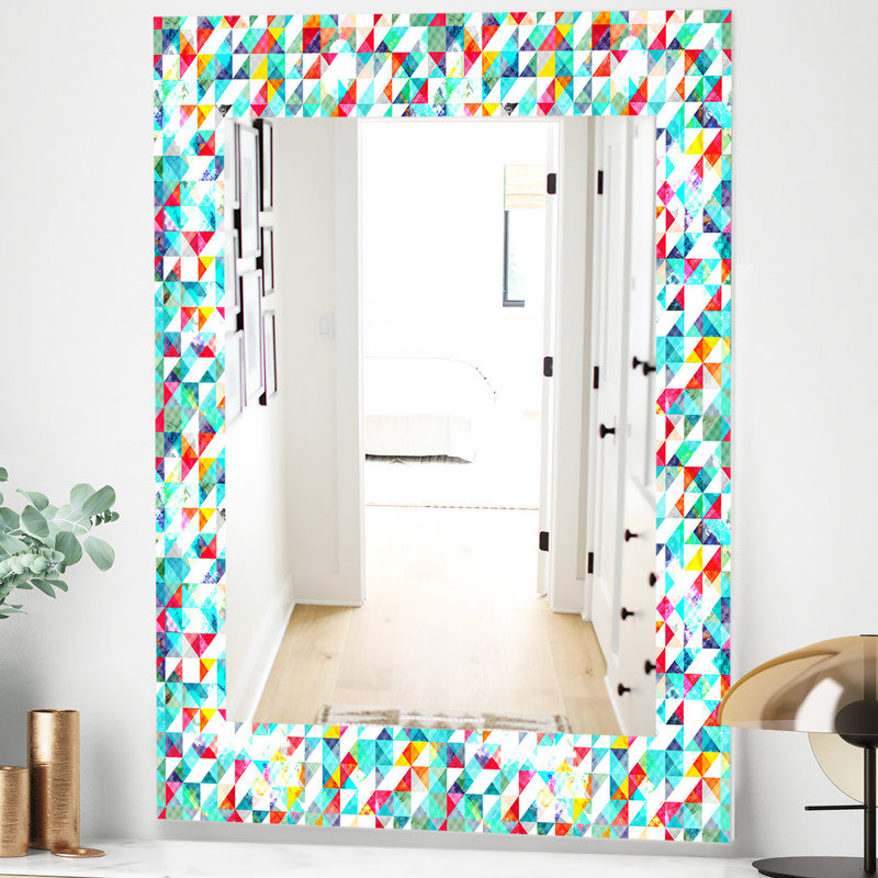 Glass Frame Mirror, 24" H x 32" W