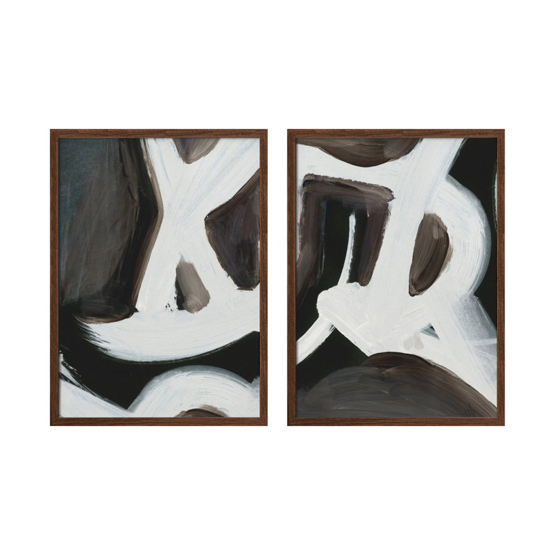 "Connecté", ensemble de deux encadrés d'art texturé, Noyer, H 40 po x l 60 po