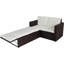Obeng 119cm Wide L-Shaped Powder Coated Steel Patio Daybed with Cushions-975034940-975034939