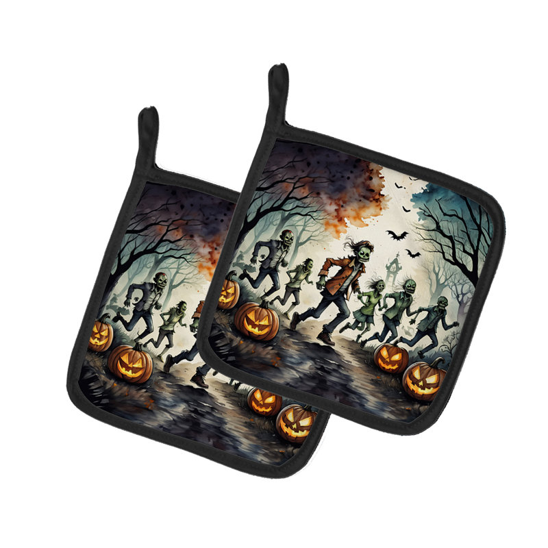 Paire de poignées Zombies Spooky Halloween