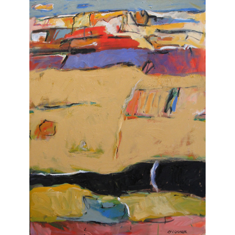 TEQUILA SUNRISE par William O'connor, Papier avec cadre noir, 30" H x 24" W