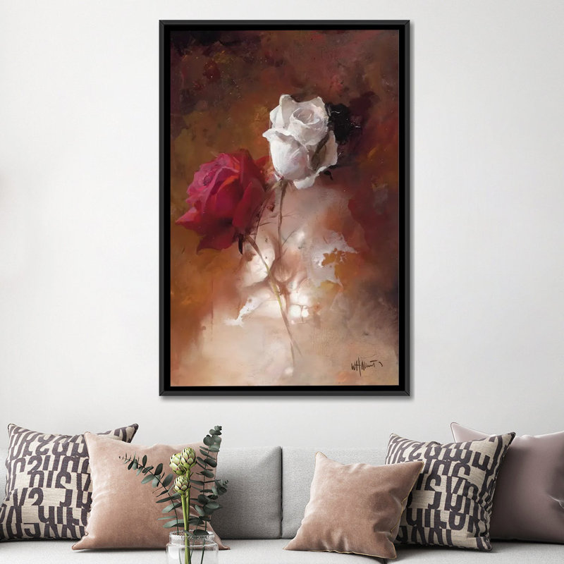 « a couple i », impression sur toile, H 26 po x l 18 po x P 1,5 po, Toile encadrée noire, Pas de tapis