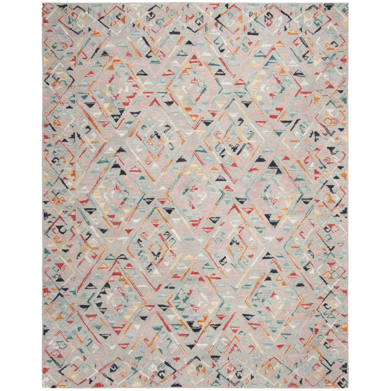 Tapis en laine et en coton touffeté à la main Sturgill, Rectangle 8 pi x 10 pi