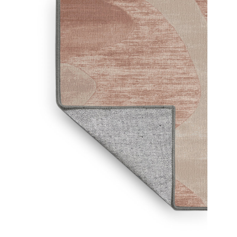 Tapis abstrait gris lavable à la machine, Rectangulaire 2 pi x 3 pi