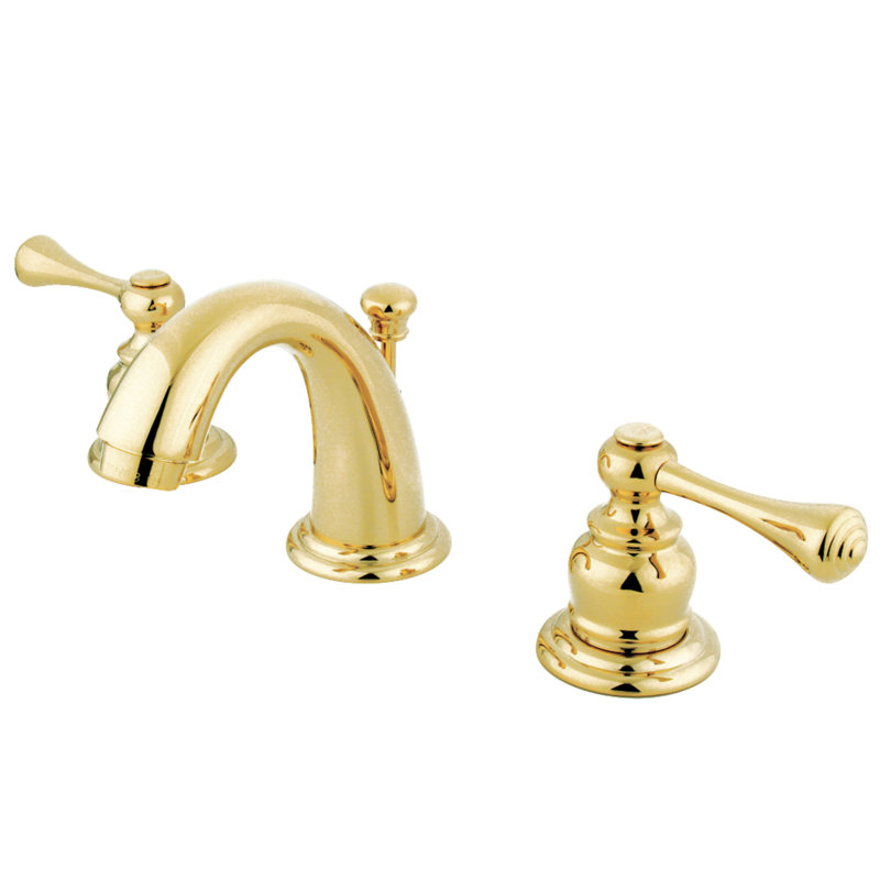 Robinet de salle de bain rétro avec ensemble de drain Vintage, Laiton poli
