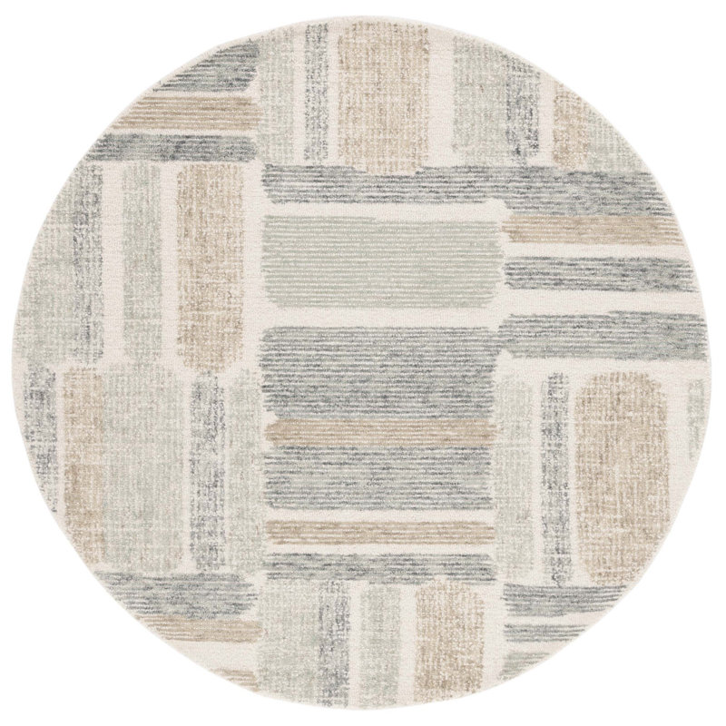 Tapis en laine / coton touffeté à la main Angeli, Rond 5 pi