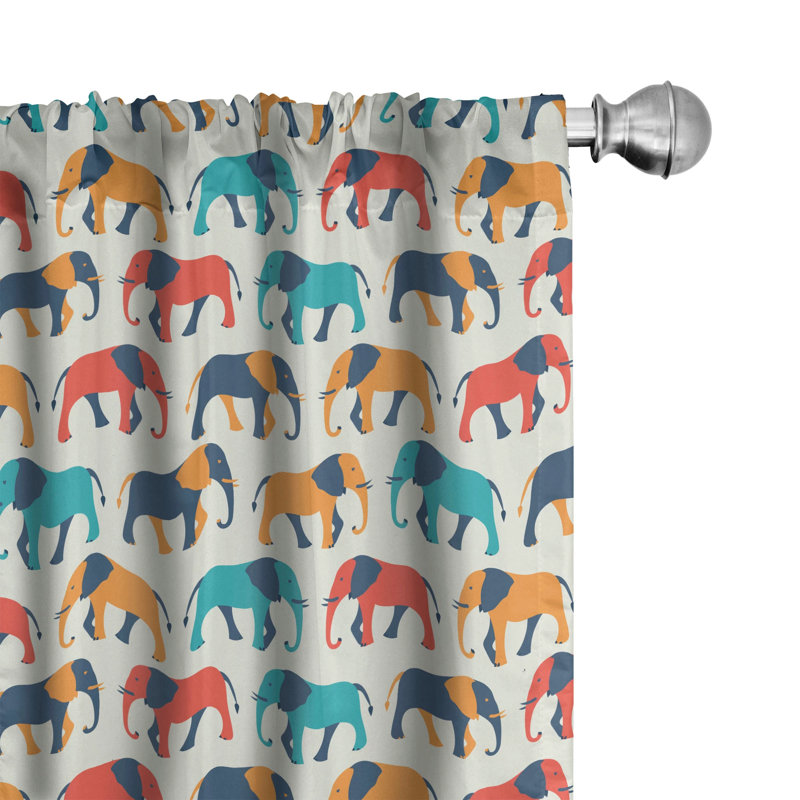 Panneau coulissant semi-diaphane avec passe-tringle Elephant, 28 po x 63 po