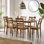 Ensemble de table à manger et de chaises en bois massif Drea Farmhouse avec 6 chaises de style rustique