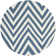 Dhurries Hand Woven Flat Weave Wool/Cotton Chevron Rug in Blue/Ivory