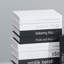 Ensemble de 12 faux livres en noir et blanc