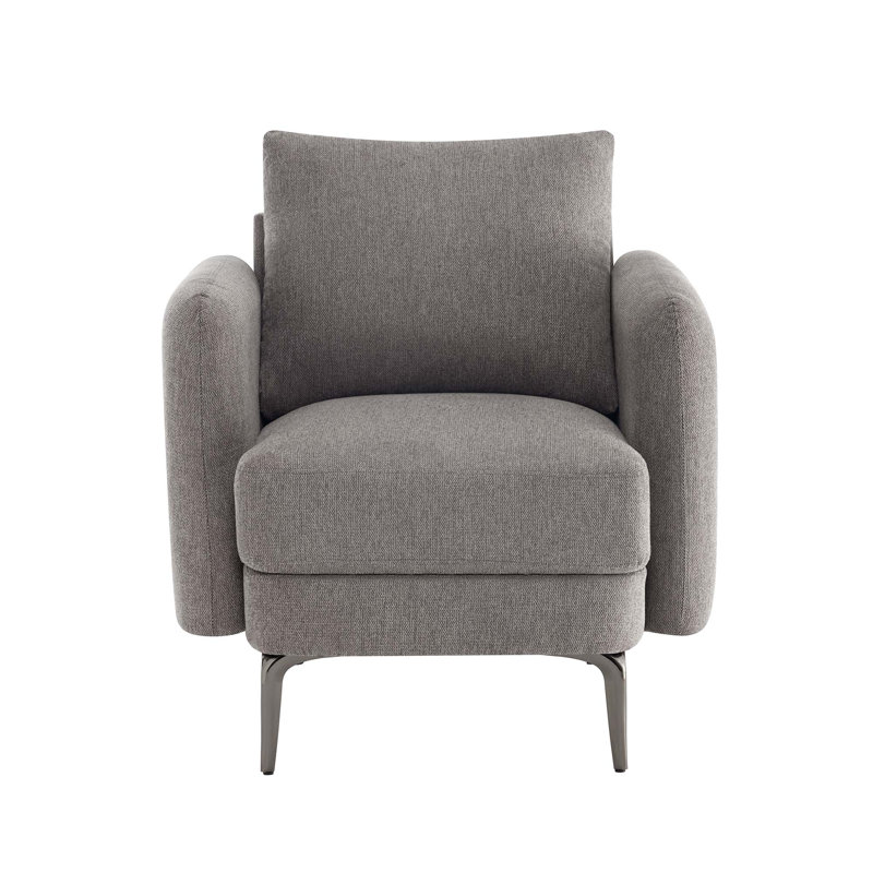 Sofia 1 Seater Fabric Accent Chairs, Mocha