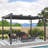12 Ft. W x 10 Ft. D Metal Pergola with Canopy-56215089
