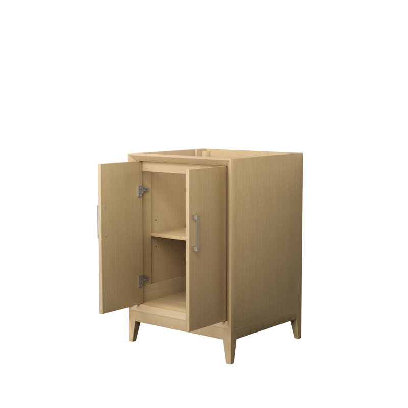 Base de meuble-lavabo simple autoportante 23,5 po Janna, Nickel brossé