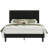 Modern Low-Profile Velvet Upholstered Platform Bed Frame With Headboard-20606712-20606713