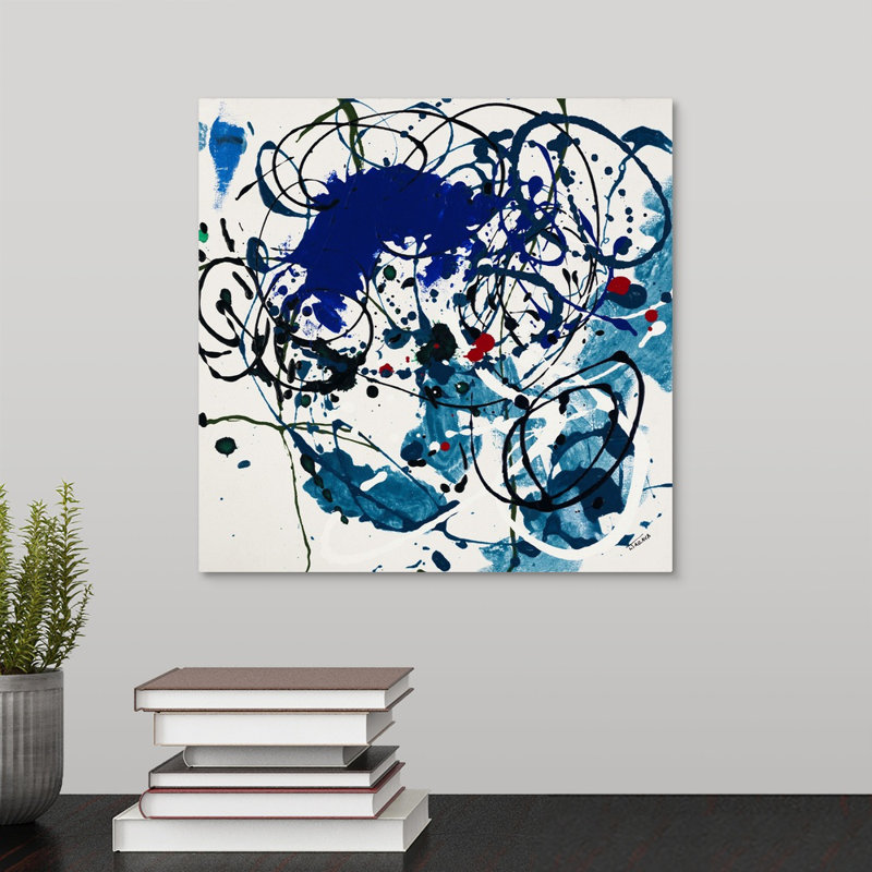 «Get Together II», peinture sur toile, Toile tendue, H 12 po x l 12 po x P 1,25 po