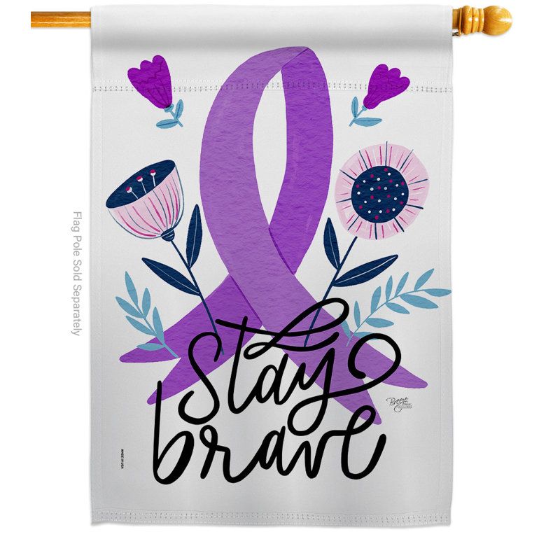 Drapeau intérieur en polyester 40 x 28 po Stay Brave