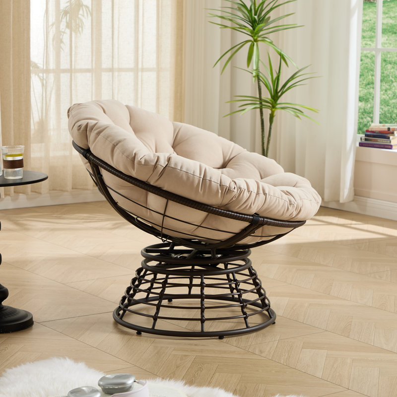 Fauteuil Papasan ergonomique et confortable, Beige