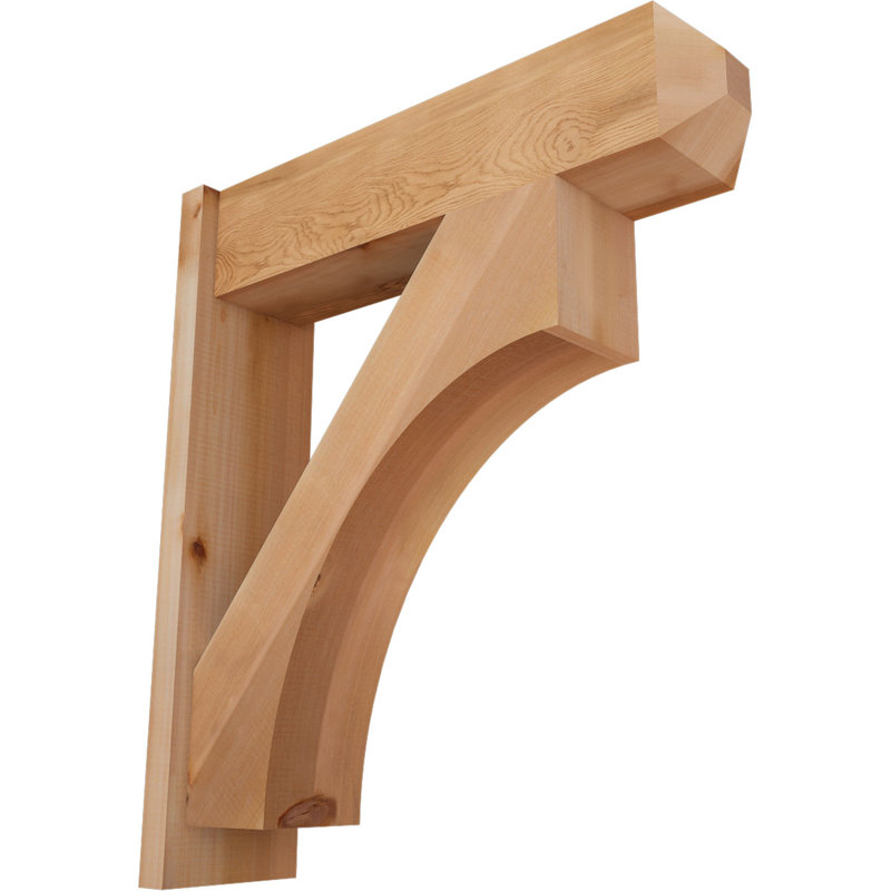 Persienne en bois rustique Westlake Craftsman, P 28 po x H 32 po, Cèdre rouge occidental l 7 1/2 po (lisse)