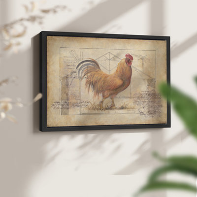Rustic Fowl I -Framed Print - Restickable