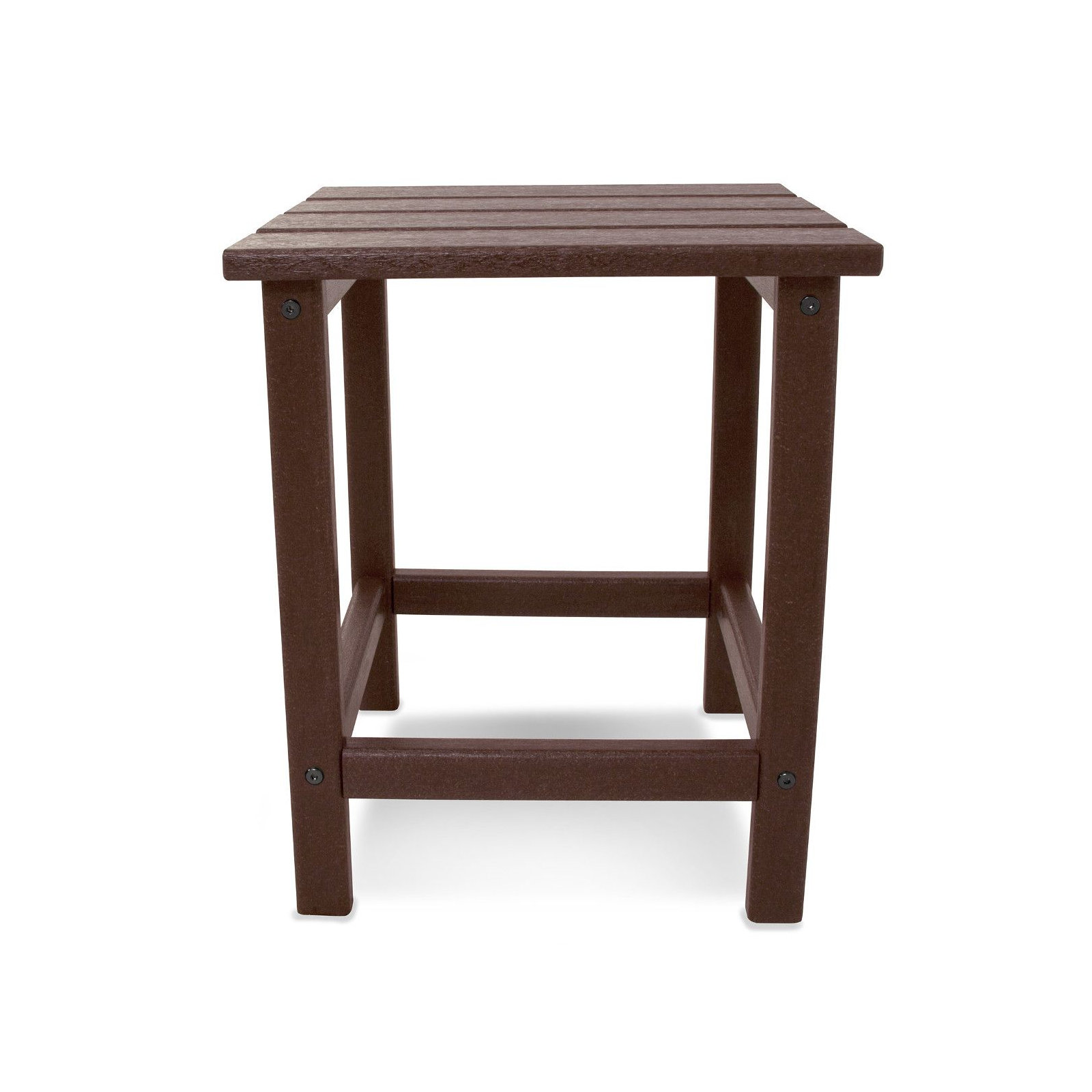 POLYWOOD Long Island 18" Side Table, Mahogany