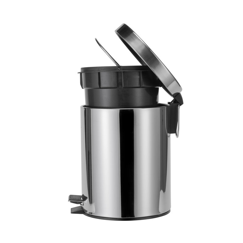 Metal Step On Kitchen Trash Can - 5L