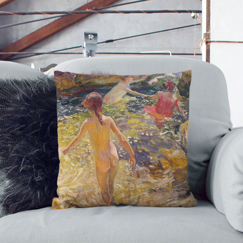Square Cushion, 40cm H x 40cm W x 15cm D, Black