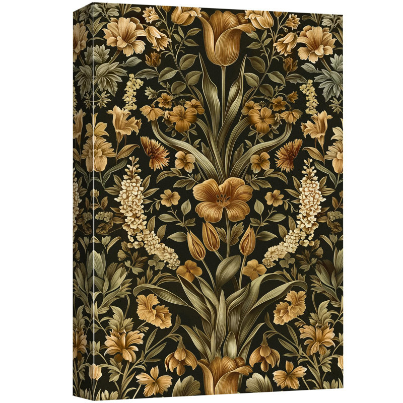 «Vibrant Wildflower Ornate», H 48 po x l 32 po, Toile tendue