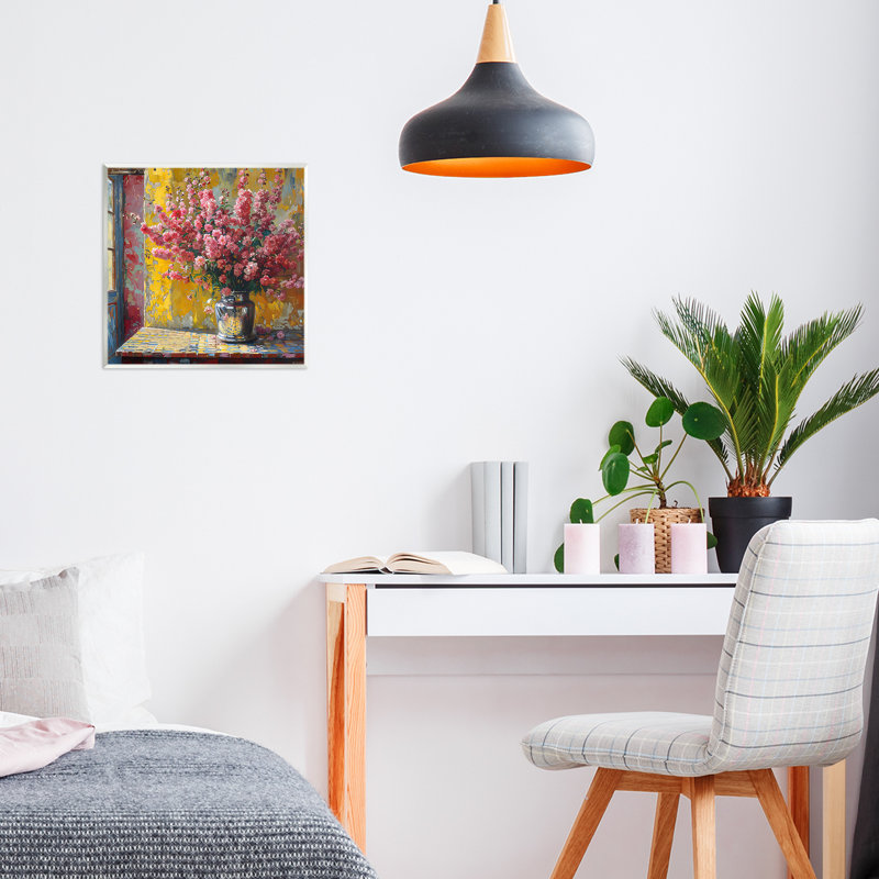 Plaque murale pleine fleur rose, design par Creative Studio