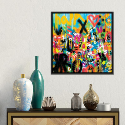 «Happy Heart», reproduction d'art murale encadrée