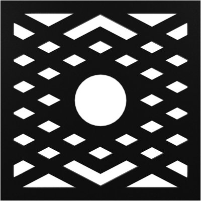 Médaillon de plafond à chevron en PVC de qualité architecturale 24 po x 6 1/4 po x P 1/4 po