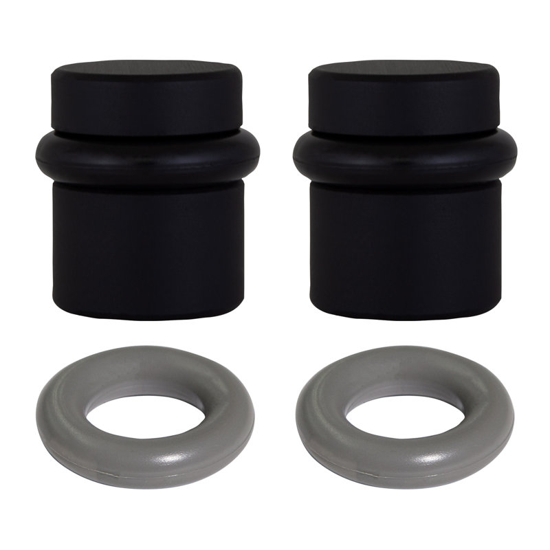 Brass Floor Mount Stop, Matte Black