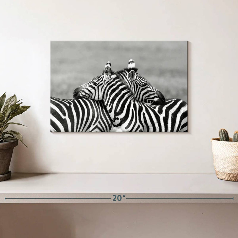 Brampt Loving Zebras, 8" H x 12" W