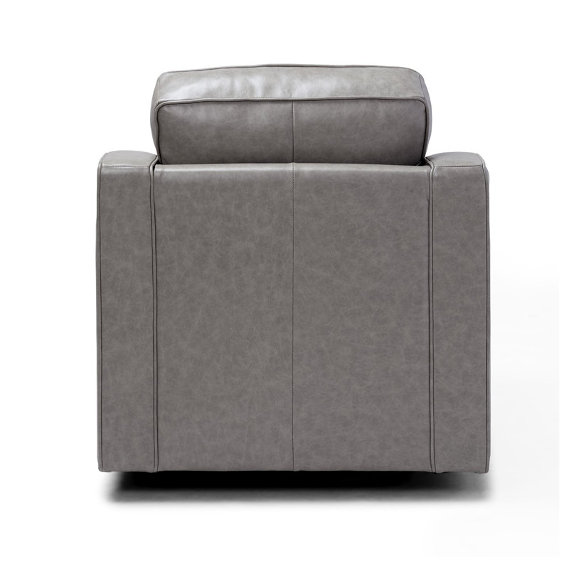 Fauteuil pivotant en cuir Thirsk