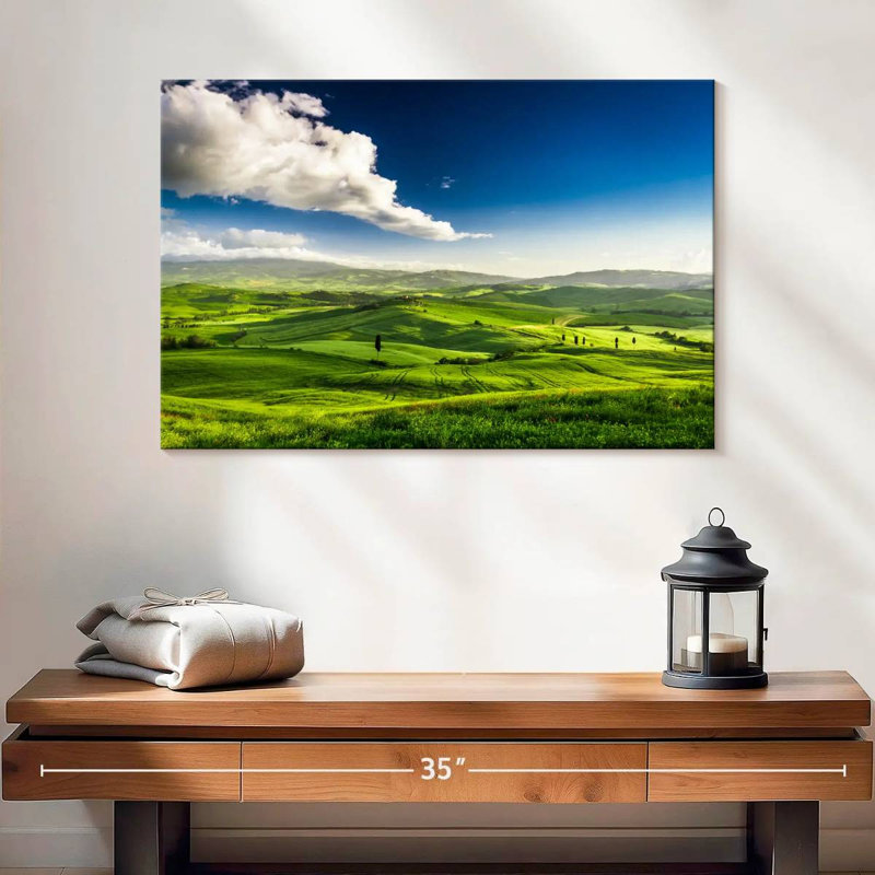 Alvord, champ de Toscane nuageux, H 16 po x l 24 po