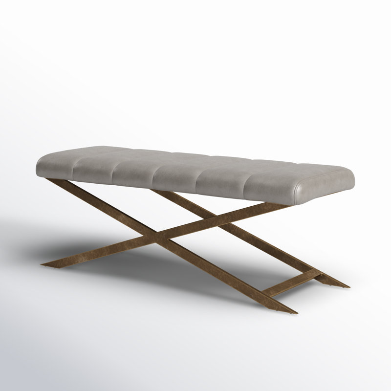 Kammi Upholstered Bench, Grey Performance